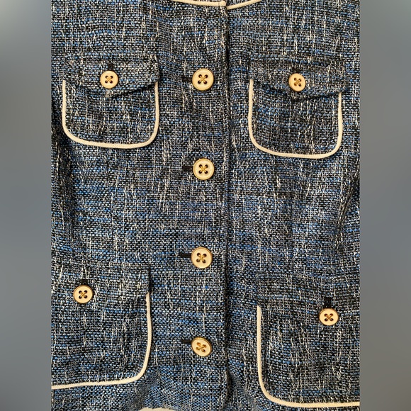 Cache Blue Blazer Jacket Size 6 - Picture 6 of 11